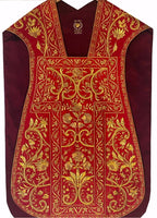 Roman Red Silk Moire Set - Sacra Domus Aurea
