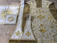 Italianate Floral Silk Embroidered Set - Sacra Domus Aurea