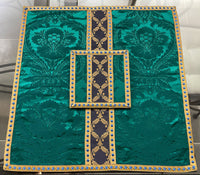 IHS Green Silk Gothic Revival Set - Sacra Domus Aurea