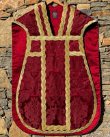 Red Silk Roman Chasuble - Sacra Domus Aurea