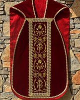 French XIX Embroidered Set - Sacra Domus Aurea