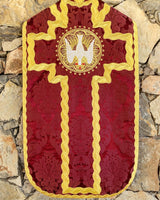 Bordeaux Silk French Chasuble - Sacra Domus Aurea