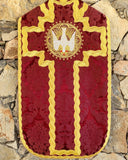 Bordeaux Silk French Chasuble - Sacra Domus Aurea