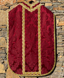 Red Silk Roman Chasuble - Sacra Domus Aurea