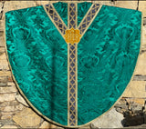 IHS Green Silk Gothic Revival Set - Sacra Domus Aurea