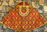 Red and gold Roman Cope - Sacra Domus Aurea