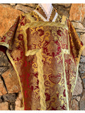 Gold and Burgundy Neri Era Chasuble - Sacra Domus Aurea