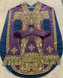 Purple Silk Embroidered St. Philip Set - Sacra Domus Aurea