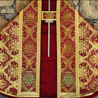 Red and gold Roman Cope - Sacra Domus Aurea