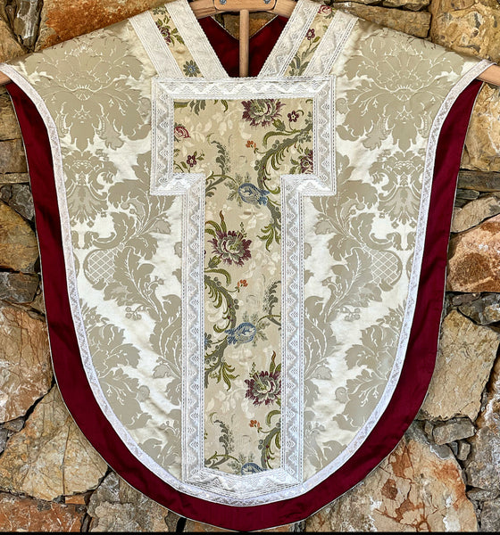 White Silk Saint Neri Chasuble - Sacra Domus Aurea