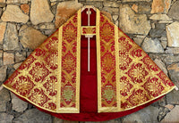 Red and gold Roman Cope - Sacra Domus Aurea