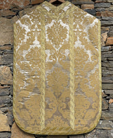 Ivory and Gold Silk Chasuble - Sacra Domus Aurea