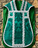 Green Silk Roman Low Mass Set - Sacra Domus Aurea