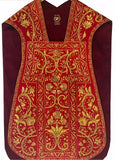 Roman Red Silk Moire Set - Sacra Domus Aurea