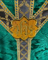 IHS Green Silk Gothic Revival Set - Sacra Domus Aurea