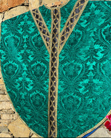 IHS Green Silk Gothic Revival Set - Sacra Domus Aurea