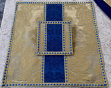 Gold and Blue Silk Semi-Gothic Set - Sacra Domus Aurea