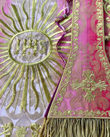 Italianate Rose Silk Embroidered Set - Sacra Domus Aurea