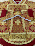 Gold and Burgundy Neri Era Chasuble - Sacra Domus Aurea