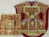 Gold and Burgundy Neri Era Chasuble - Sacra Domus Aurea