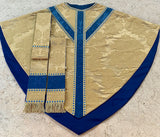 Gold and Blue Silk Semi-Gothic Set - Sacra Domus Aurea