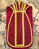 Bordeaux Silk French Chasuble - Sacra Domus Aurea
